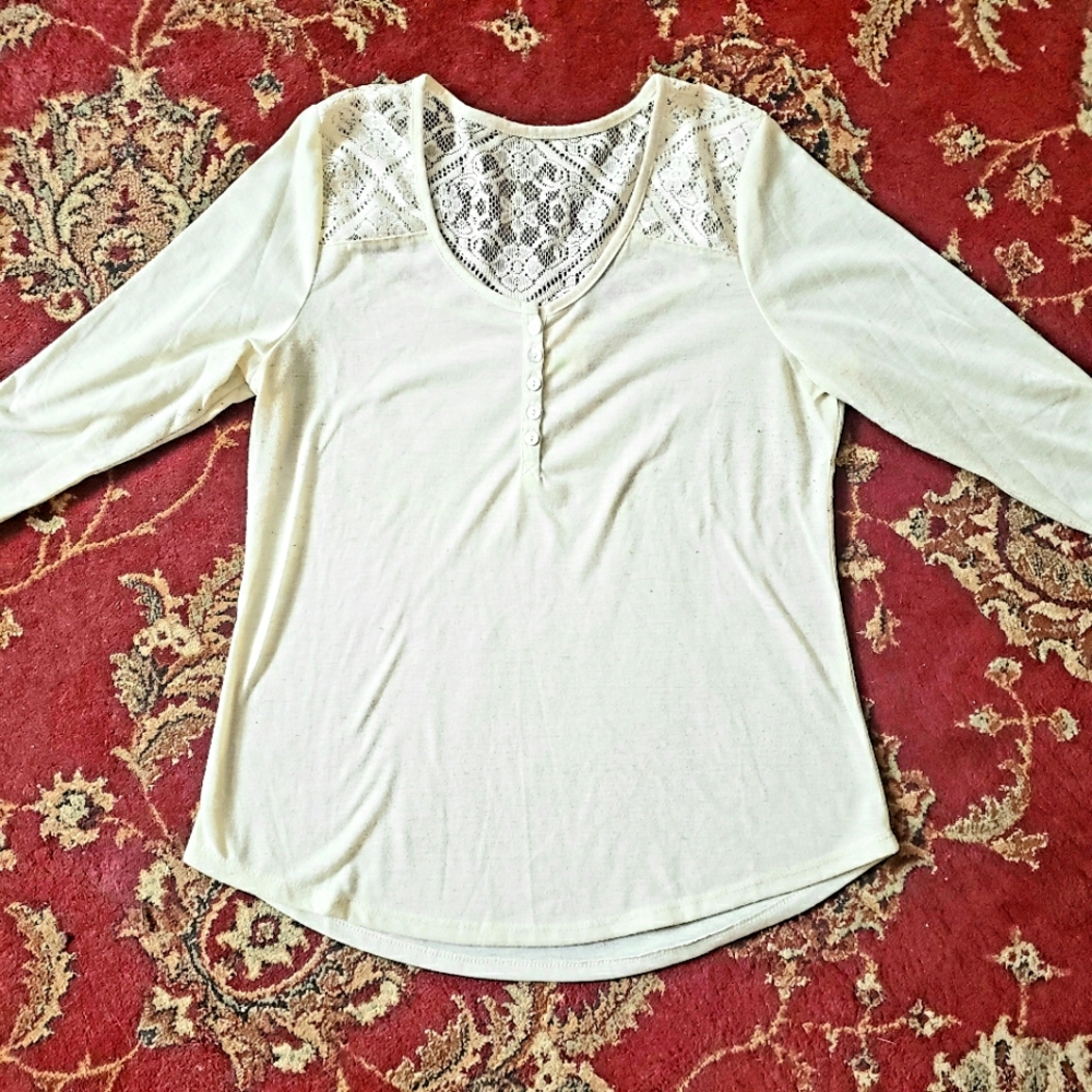 Cream blouse, size L